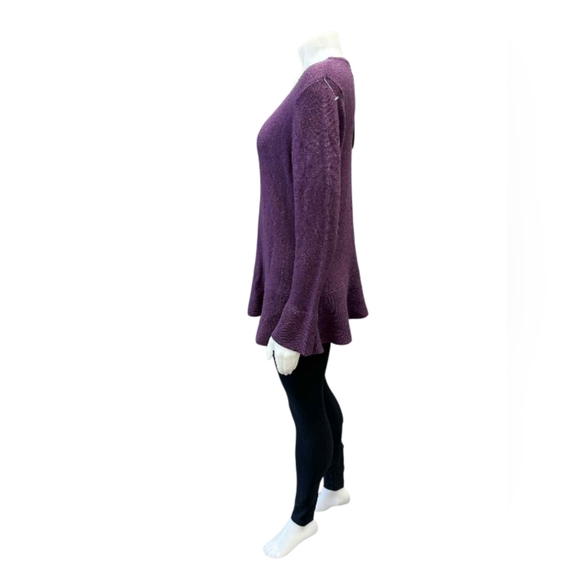 Claudia Nichole NWT Sweater Purple 90% Superwash Merino Wool 10% Cashmere Large - Picture 3 of 10